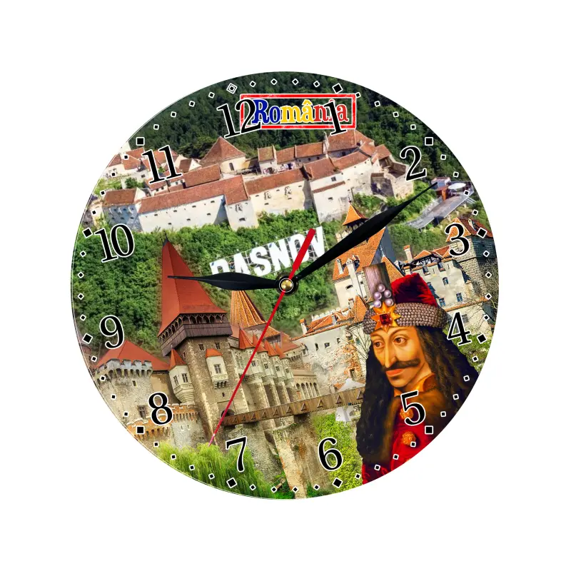 Romania rasnov, ceas lemn de perete, model 04